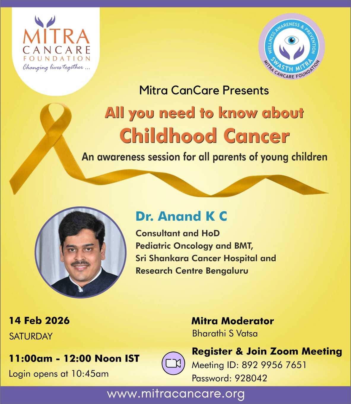 Childhood Cancer Awareness Session